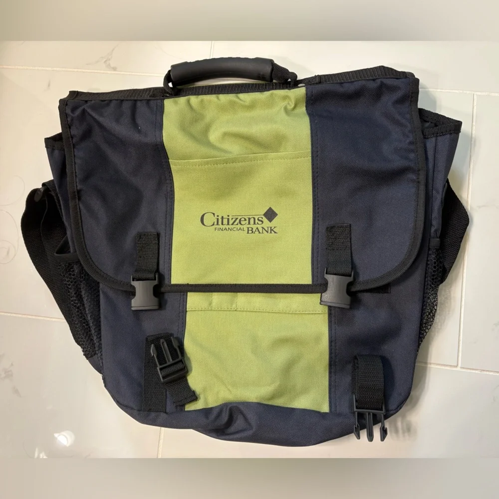 Laptop Bag Navy Green Black Men's Bag Work Bag Computer Bag